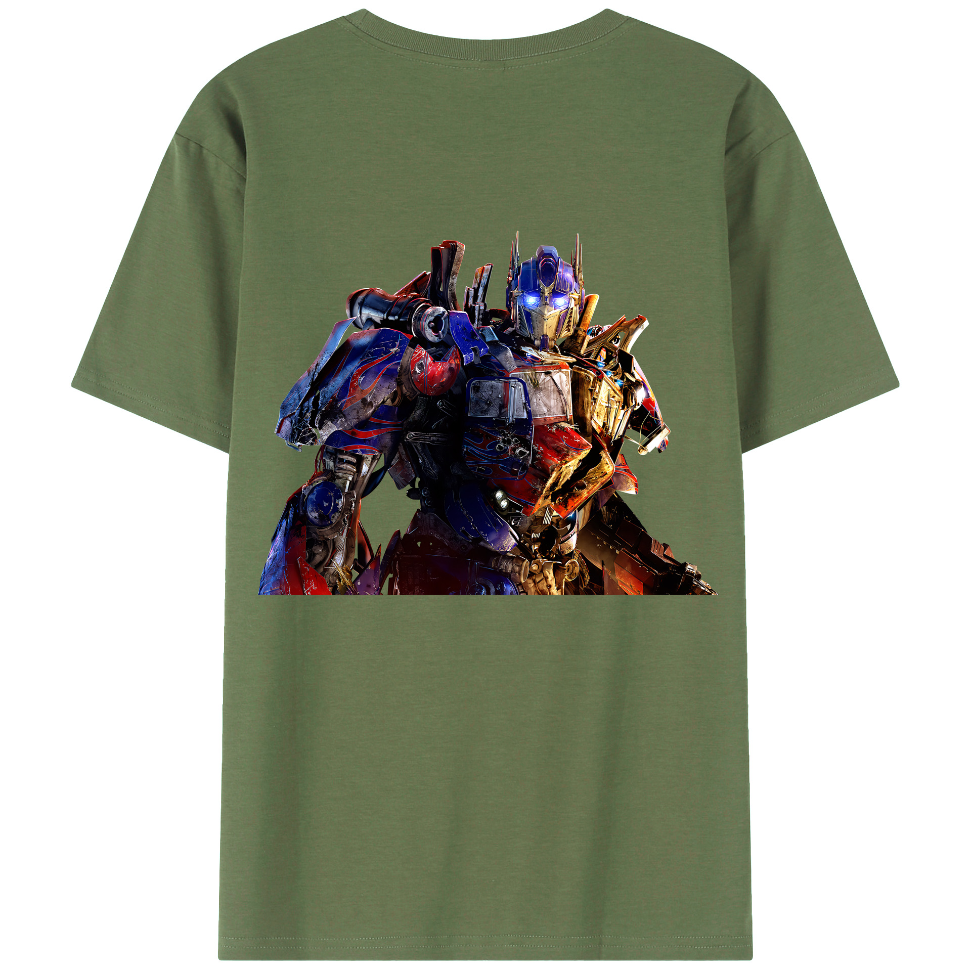 （画像用） Transformers トランスフォーマー 綿100％ メンズ半袖Tシャツ（バックプリント） 通気性